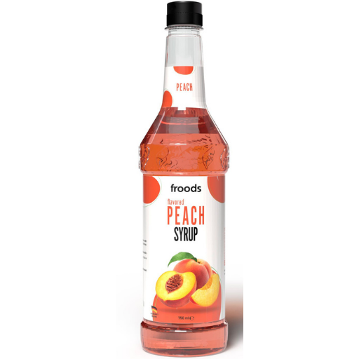 FROODS 750 ML PEACH SYRUP