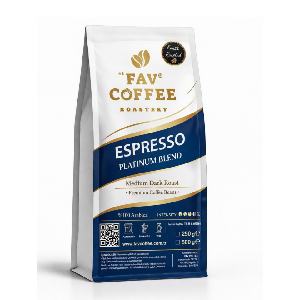Fav Coffee Platinum Blend Espresso Çekirdek Kahve 250 Gram